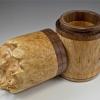 Maple Burl and Black Walnut Threaded Box by Murray Nelson, Fox Island, WA 